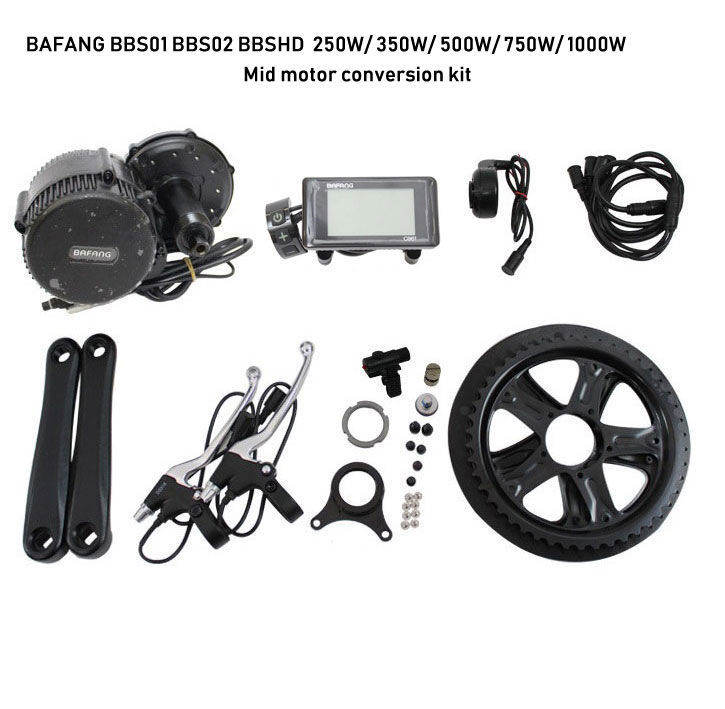 whole sale mid motor- Bafang BBS01B BBS02B BBSHD 500W 750W 1000W mid drive  motor electric bike conversion kit C965 display
