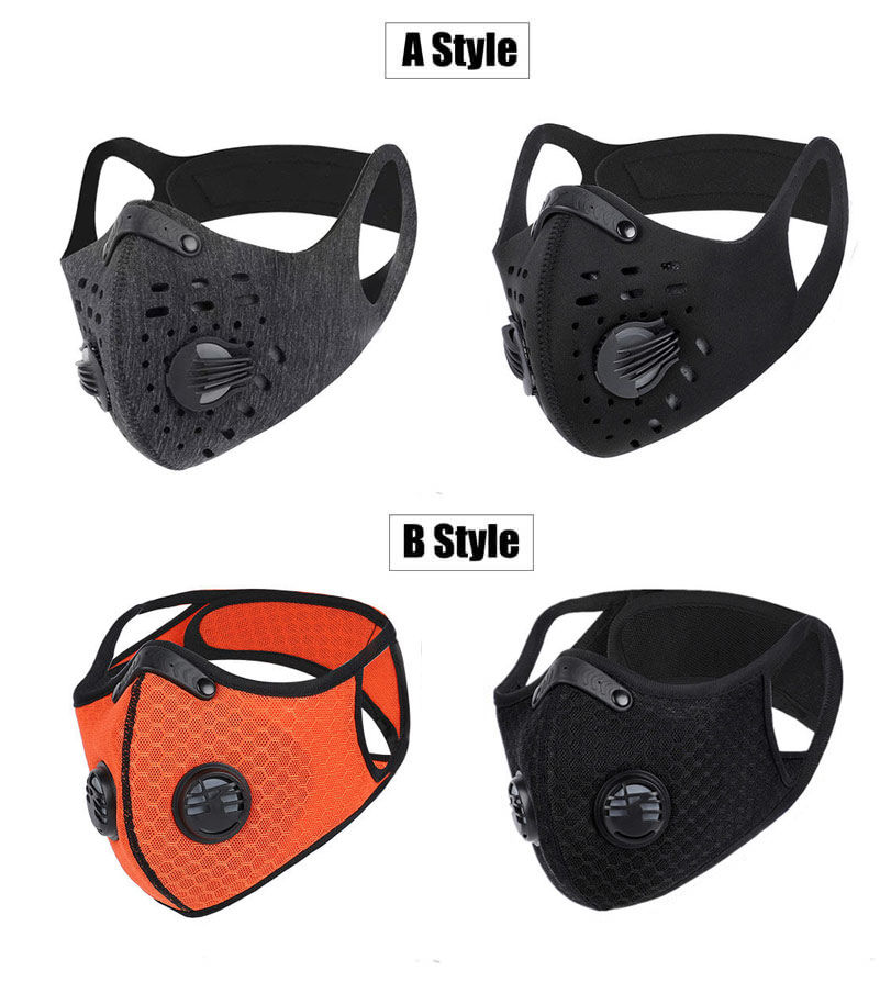 1pcs Cycling Protective Mask Anti-Polltion Face Mask & Filters motor masks 