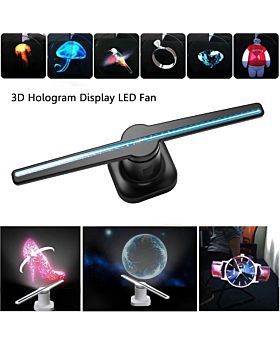 FREE SHIPPING Portable 3D LED Hologram Projector Holographic Advertisement Display Fan with 4GB Memory Card
