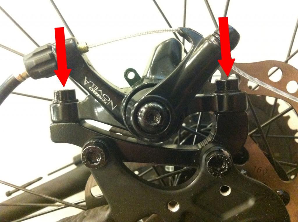 adjust the mechanical disc brake position