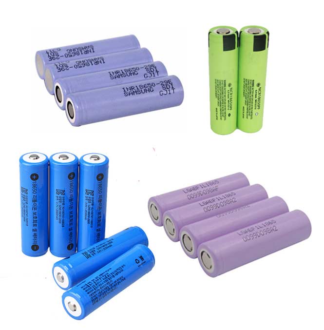 18650 lithium battery types and assembly
