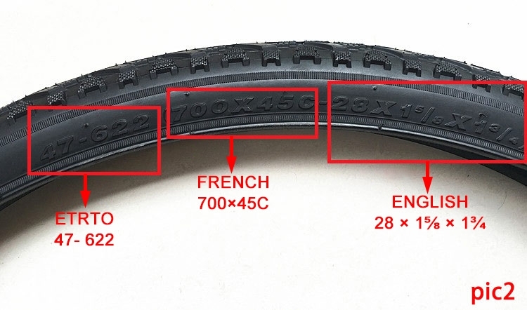 tire markings- bike wheel size