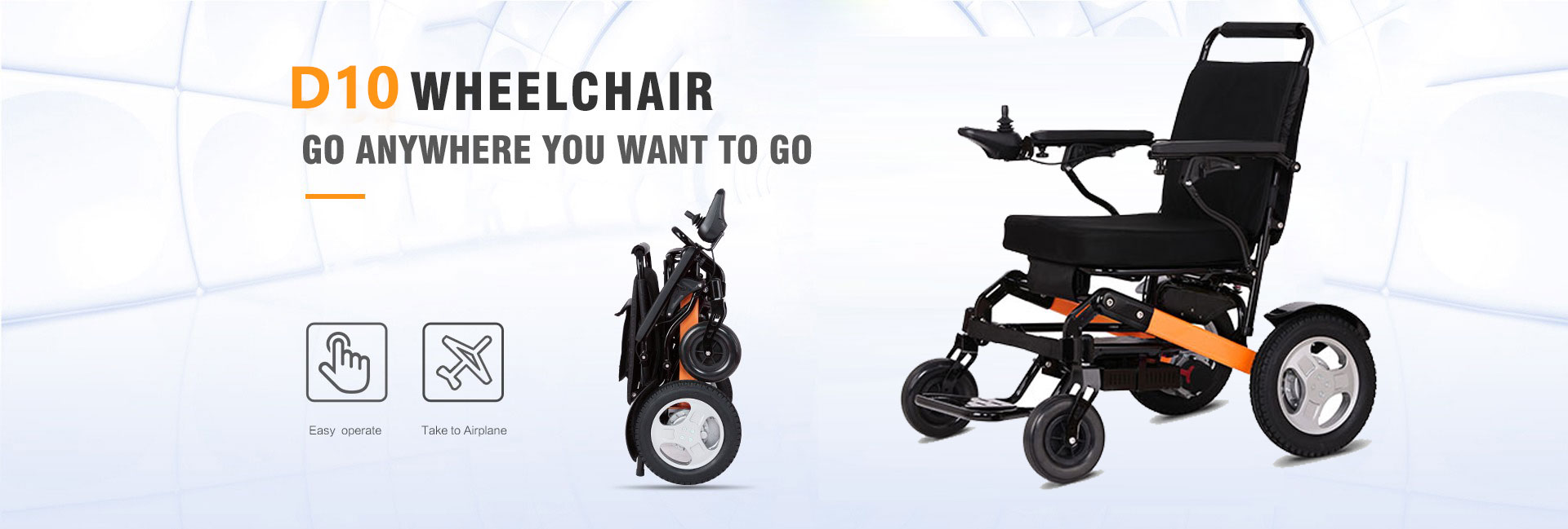 D10 Lightweight Folding Electric Wheelchair