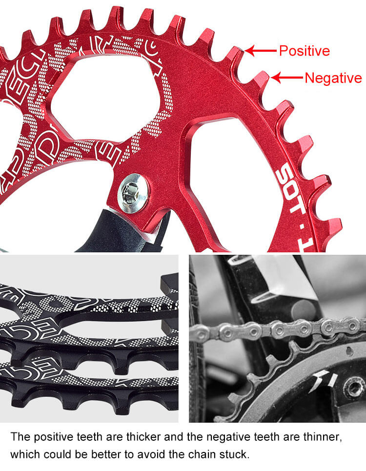 Demeras Bicycle Round Chainring Aluminium Alloy Single Narrow Wide Chain Ring 104MM 40T 42T Compatible with SHIMANO Crankset