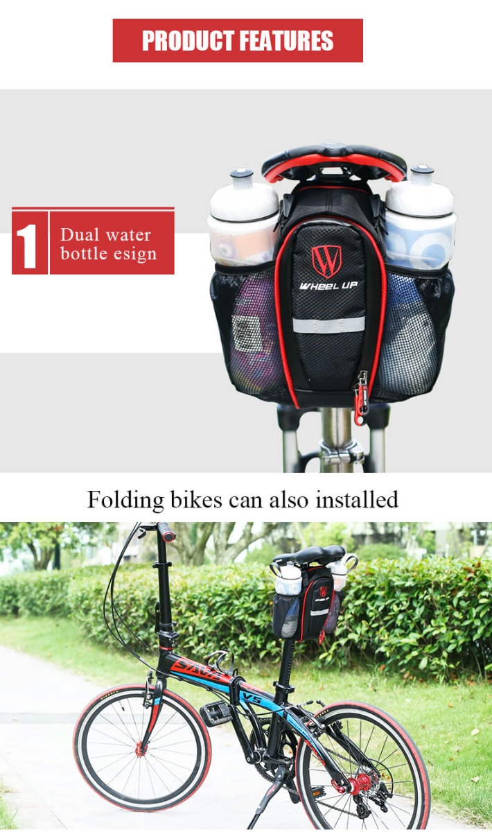 Wheel Up MTB Saddle Tailbag Water Bottle Bag Cycling Accessories for Road Bike