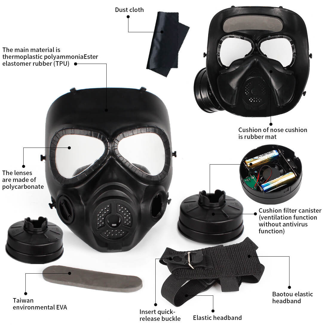 Gas Mask Breathing Mask Creative Stage Prop for CS  Cosplay Protection Halloween Evil