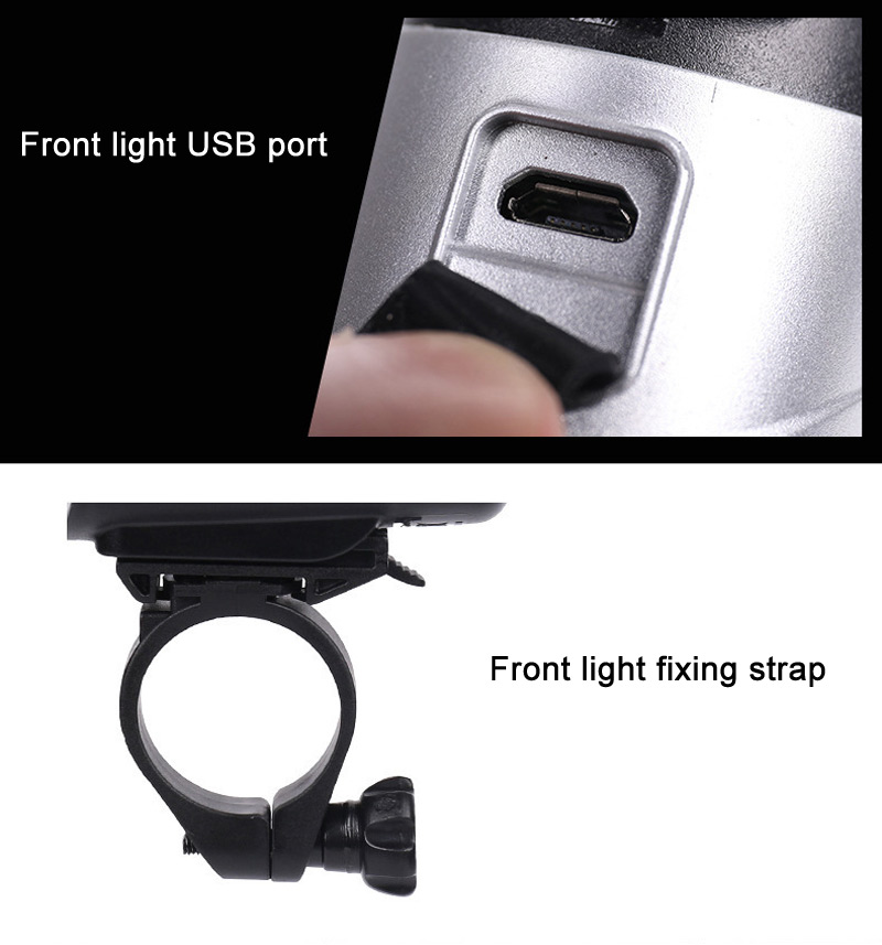 rechargeable light bicycle front light and and tail lights