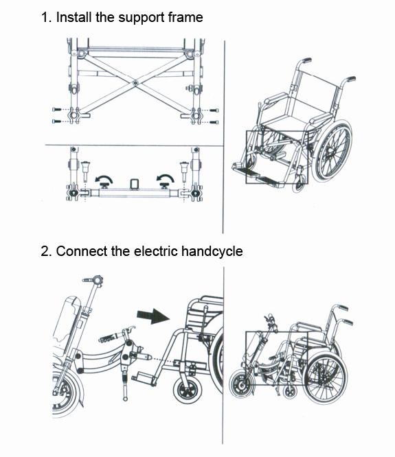 electric wheelchairs kit electric handcycle