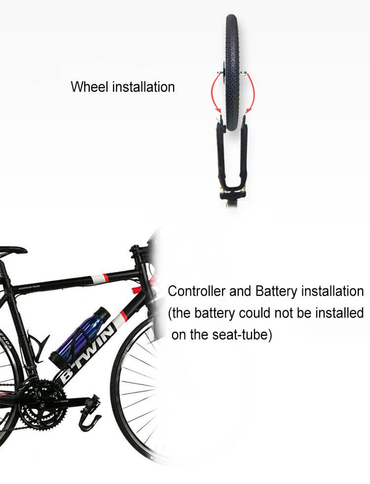 one cable electric bike conversion kit front wheel installation