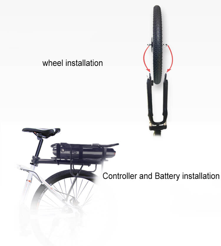 one cable electric bike conversion kit front wheel installation