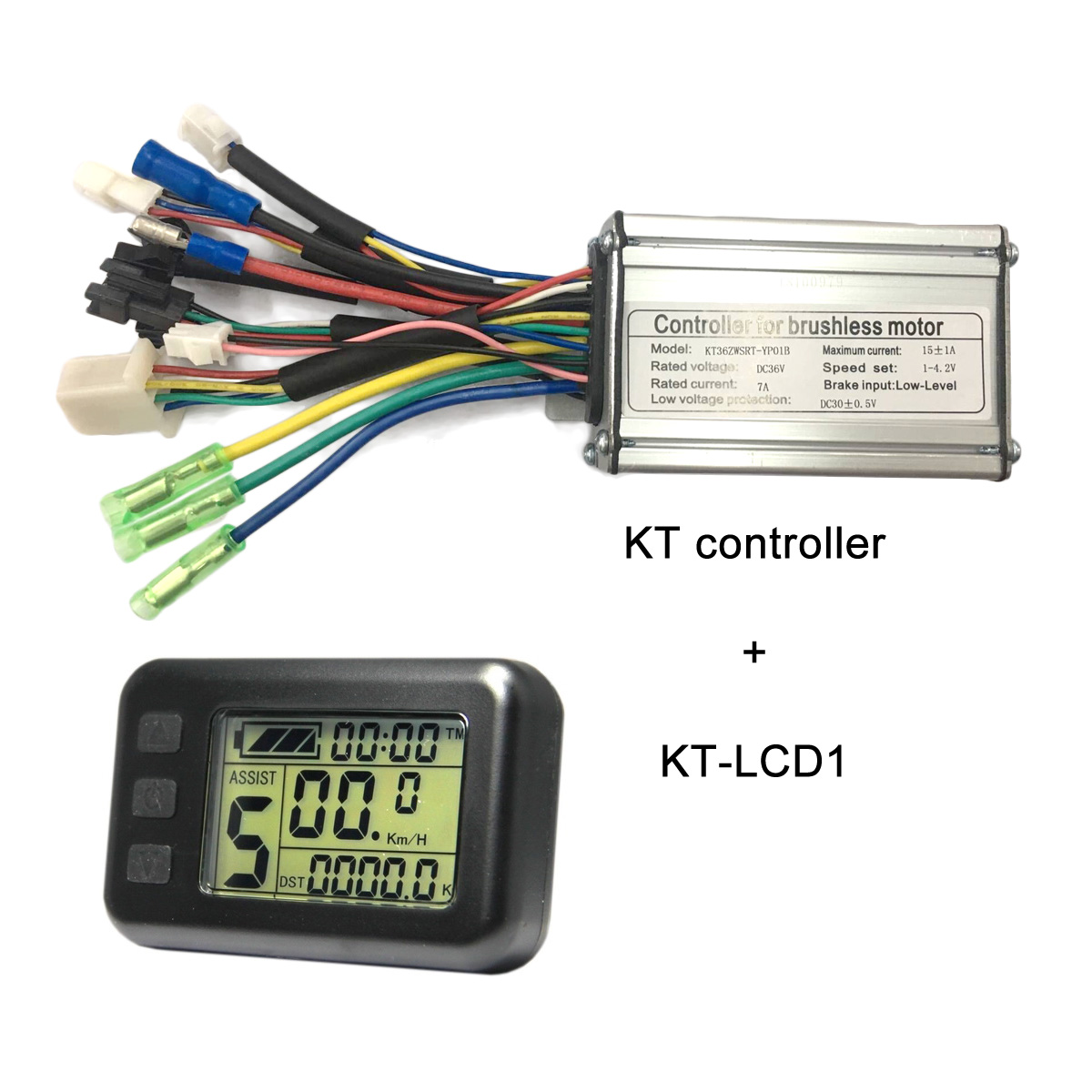 KT controllers wit KT-LCD1 electric bike display