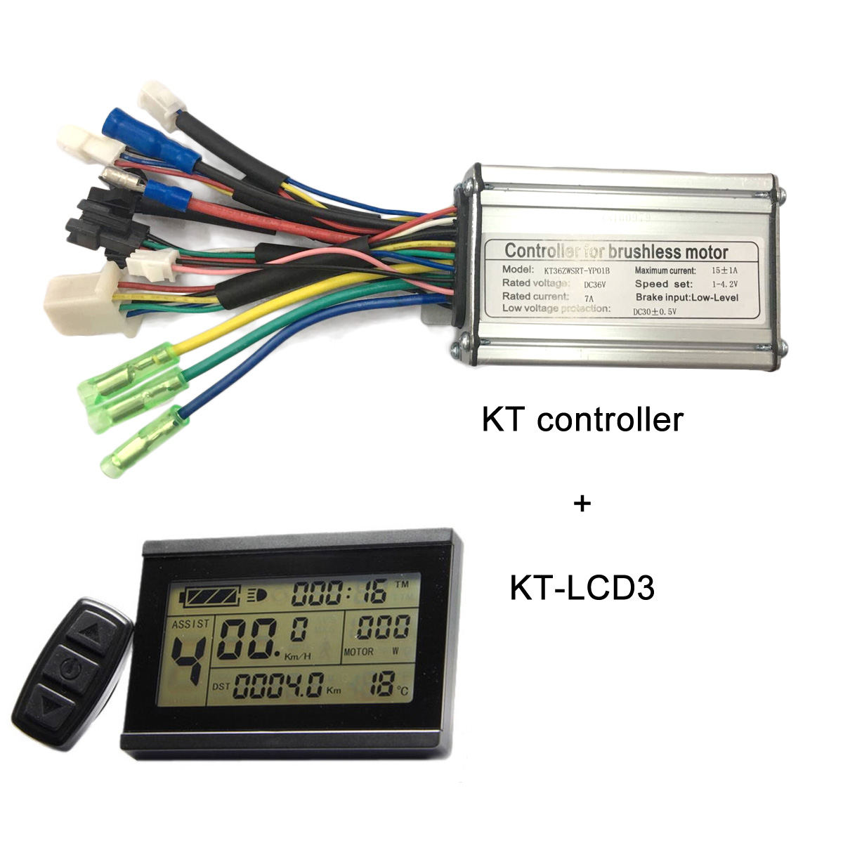 KT controllers wit KT-LCD3 electric bike display