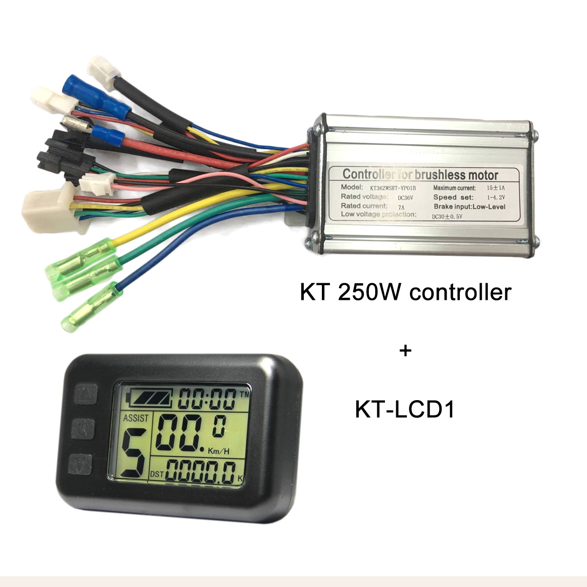 electric bike 250W KT controller and KT LCD