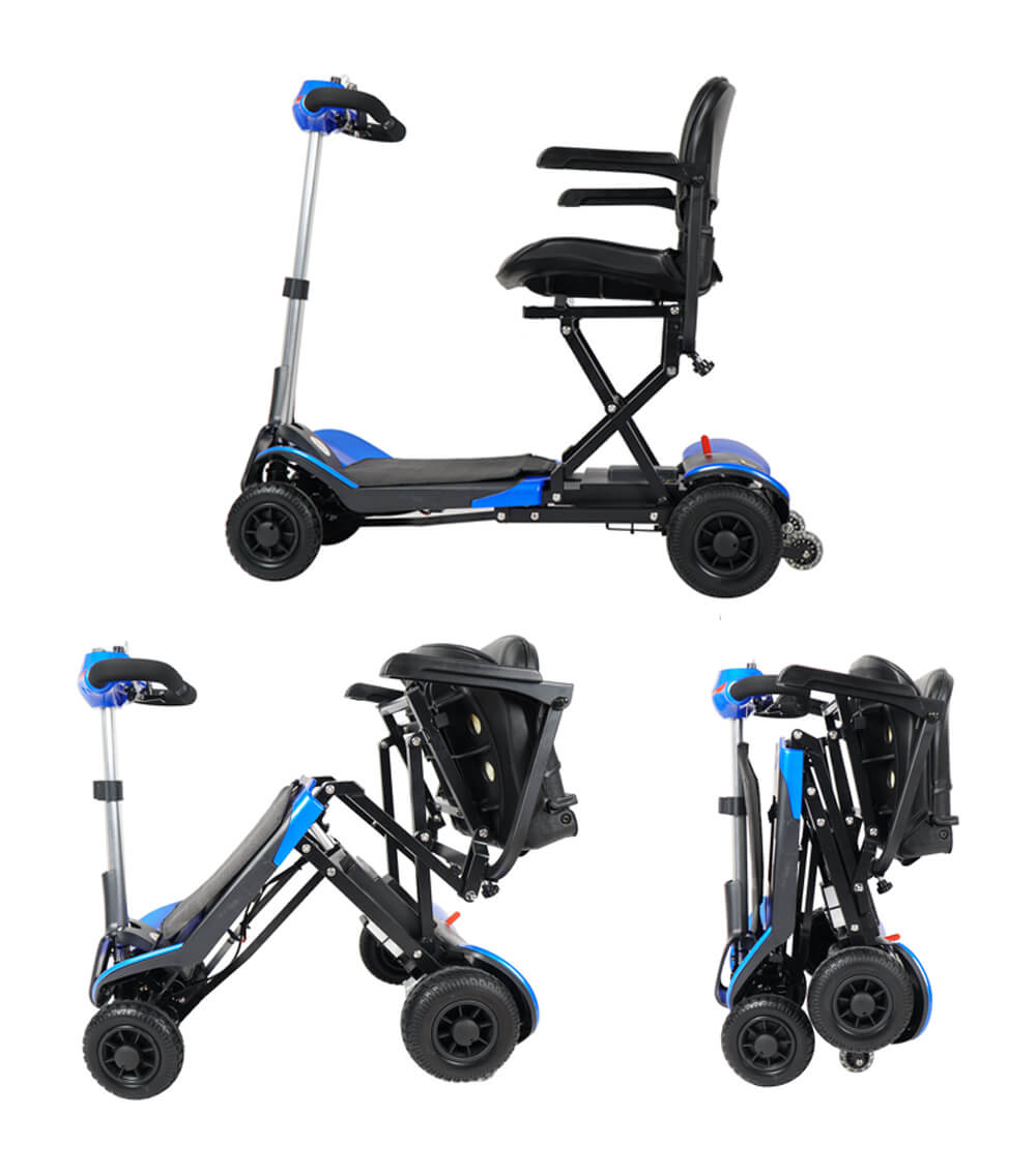 4 wheel electric scooter folding mobility scooters for elderly