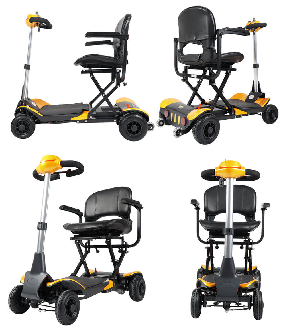 4 wheel electric scooter folding mobility scooters for elderly