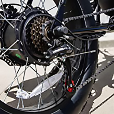 20 inch fat tire electric bike 6-speed rear derailluer