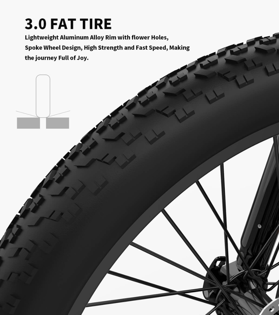 48V1500W strong power 26 inch electric mountain bike  fat tire  