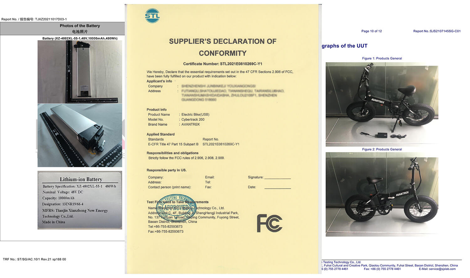 20 inch fat tire electric bike 48V 500W folding ebike certificate