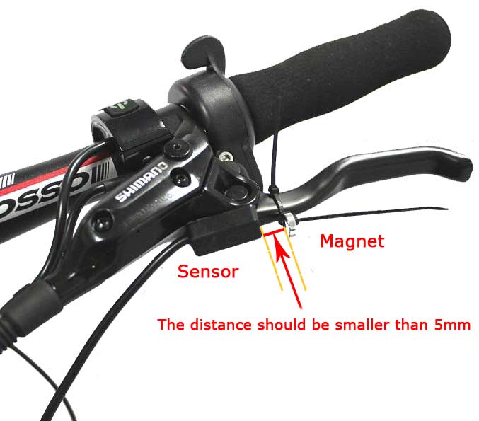 bicycle hydraulic disc brake sensor for mid drive motor
